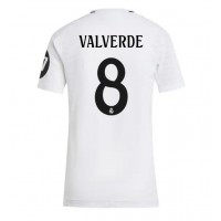 Real Madrid Federico Valverde #8 Fotballklær Hjemmedrakt Dame 2024-25 Kortermet